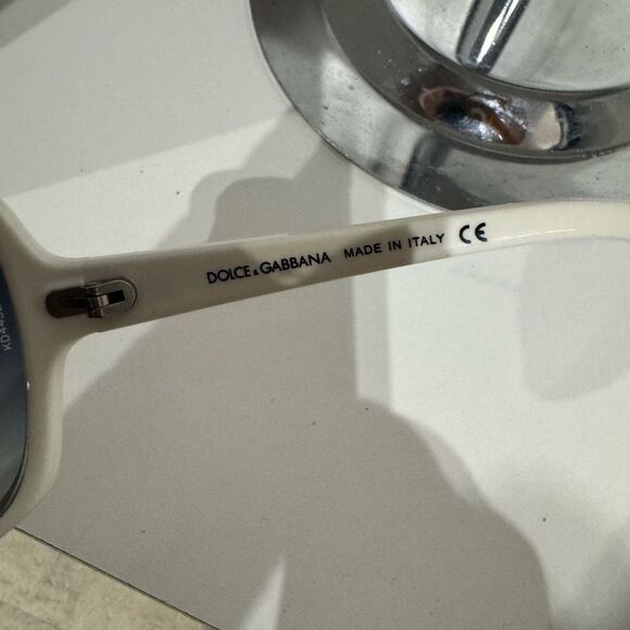 Dolce & Gabbana White Frame Sunglasses main image 8